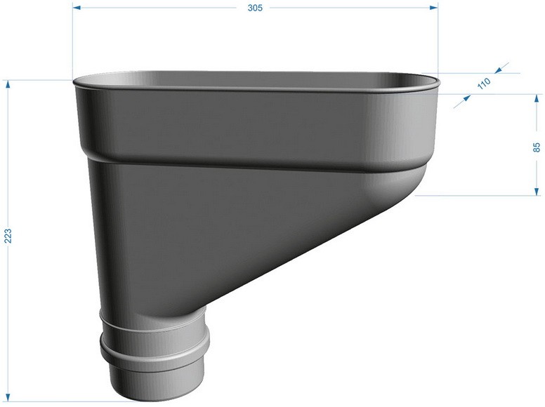 Коллектор Docke ПВХ Lux D141/100 мм Шоколад