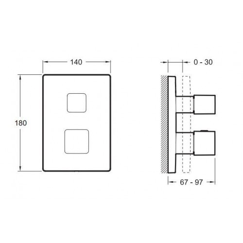 Смеситель для душа Jacob Delafon Square E98729-CP