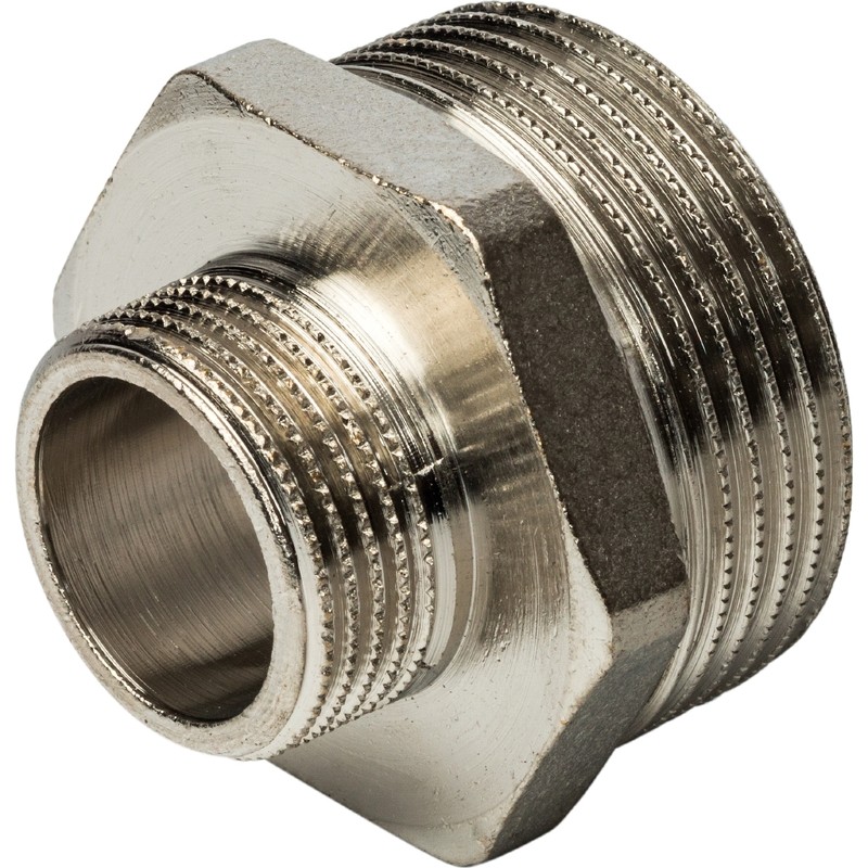 Ниппель переходной Stout SFT-0004-011434 1 1/4х3/4 дюйма никелированный с наружной резьбой