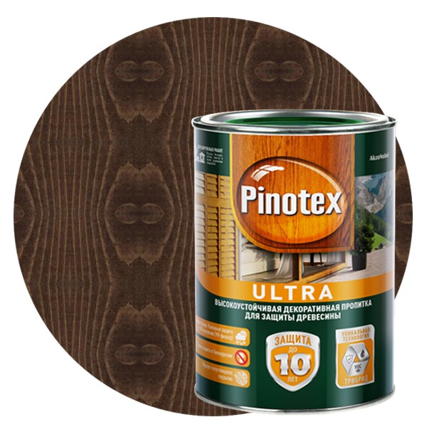 Пропитка для древесины Pinotex Ultra Палисандр 1 л