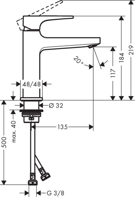 Смеситель для раковины Hansgrohe Metropol 74507000 
