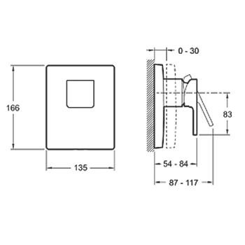 Смеситель для душа Jacob Delafon Strayt E98632-CP