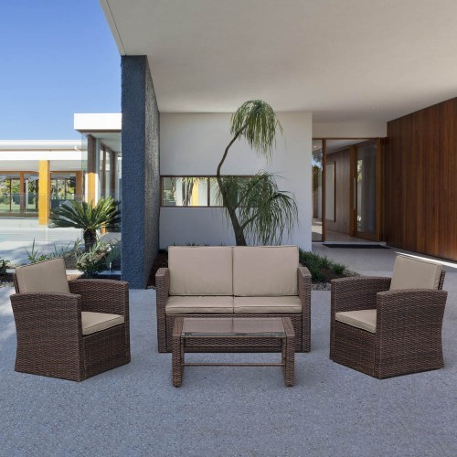 Комплект мебели Афина-Мебель AFM-4020B Brown коричневый