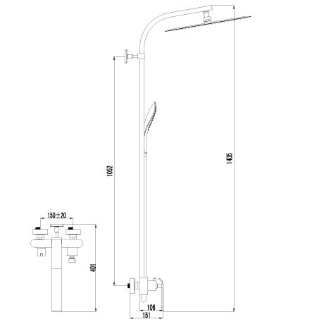 Смеситель для душа Lemark Melange LM4960CW