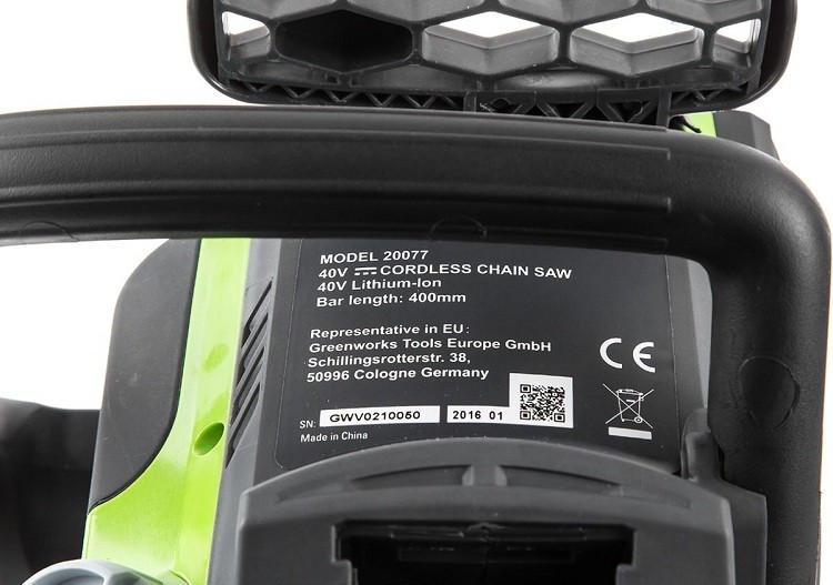 Пила цепная аккумуляторная Greenworks GD40CS40K6