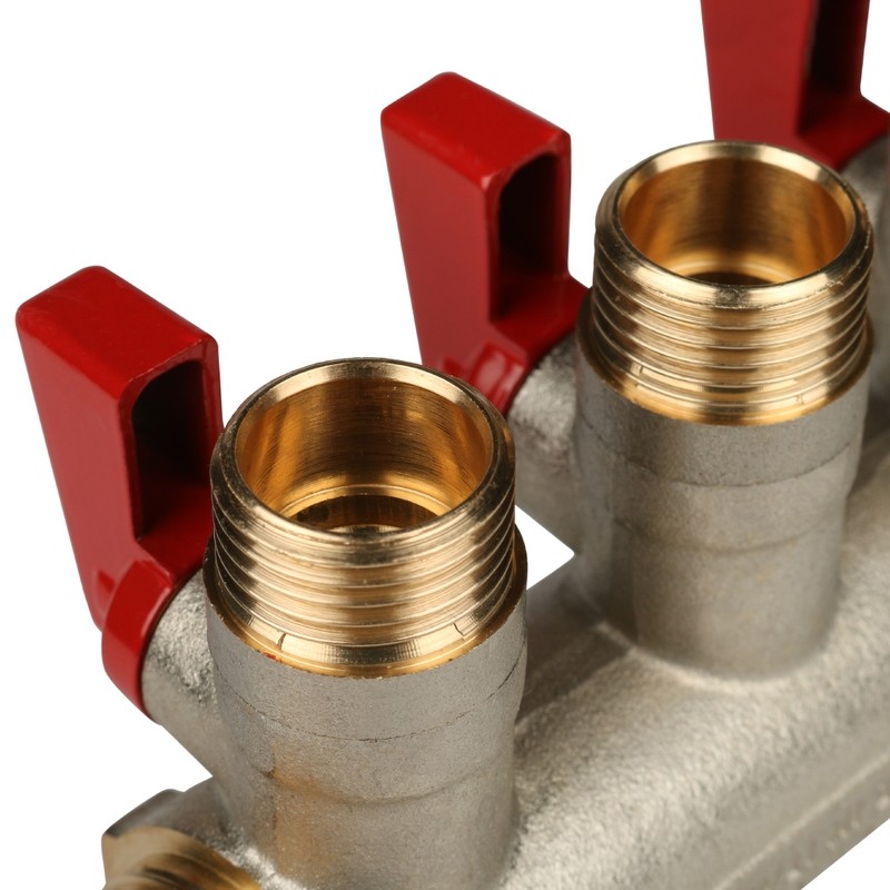 Коллектор с шаровыми кранами Stout SMB-6200-011203 на 3 выхода 1/2 дюйма 