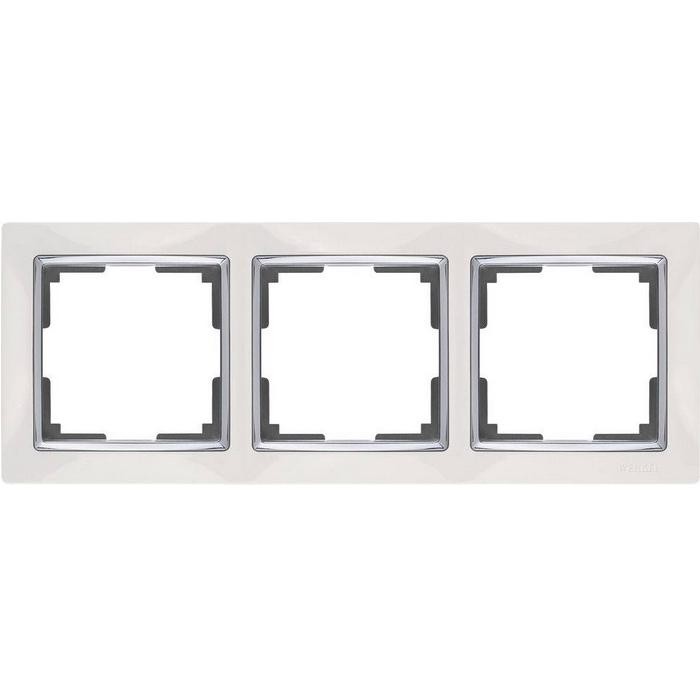 Рамка трехместная Werkel Snabb WL03-Frame-03-white белая  