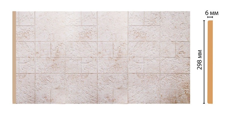 Панель декоративная Decomaster Перламутр-Stone Line R30-24 2400х298 мм