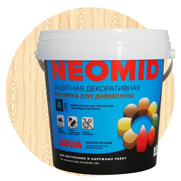 Пропитка для древесины Neomid Bio Color Aqua бесцветная 0,9 л