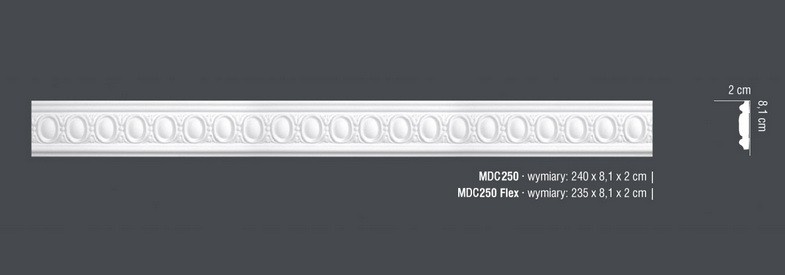 Молдинг полиуретановый Mardom Decor MDC250F 2350х81х20 мм