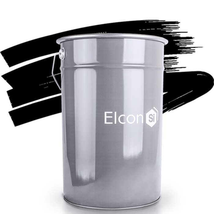 Эмаль Термостойкая  Elcon черная 25кг