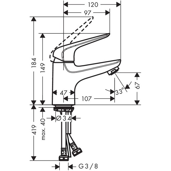 Смеситель для раковины Hansgrohe Novus 71024000