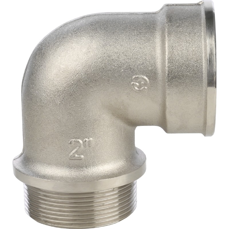 Угольник с упором Stout SFT-0016-000002 2 дюйма никелированный с внутренней и наружной резьбой