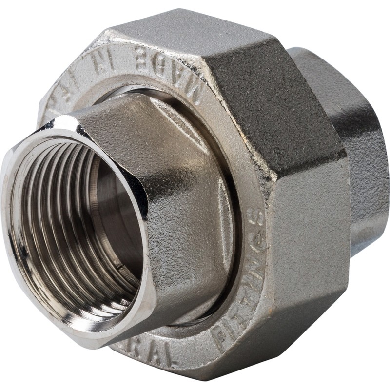 Разъемное соединение американка Stout SFT-0034-000034 3/4 дюйма никелированное с внутренней резьбой
