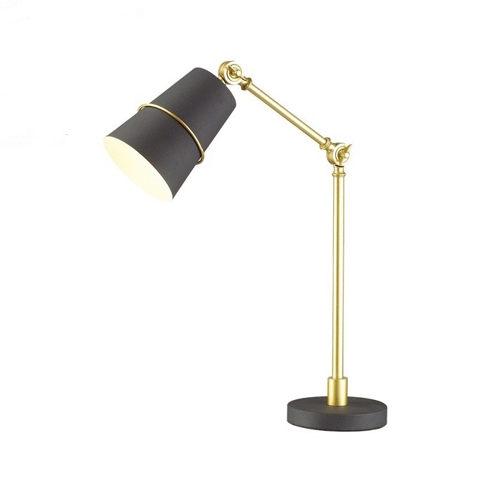 Настольная лампа Odeon Light Carlos 4153/1T черная с золотом E27 60W