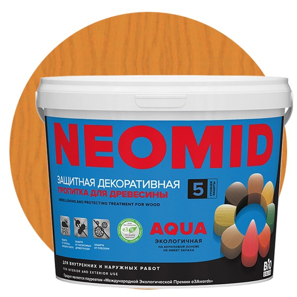 Пропитка для древесины Neomid Bio Color Aqua Светлый дуб 2,3 л