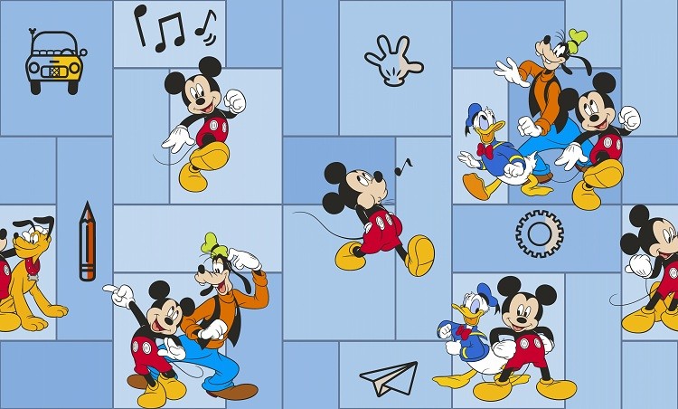 Обои виниловые на флизелиновой основе Erismann Disney Mickey E-D-001B