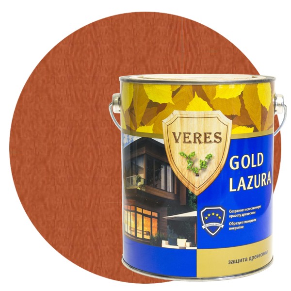 Пропитка для древесины Veres Gold Lazura № 17 Золотой бор 2,7 л