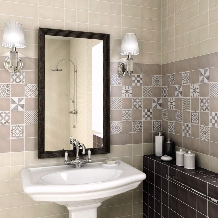 Вставка керамическая Kerama Marazzi STG/A406/1266 Амальфи орнамент коричневая 99х99 мм
