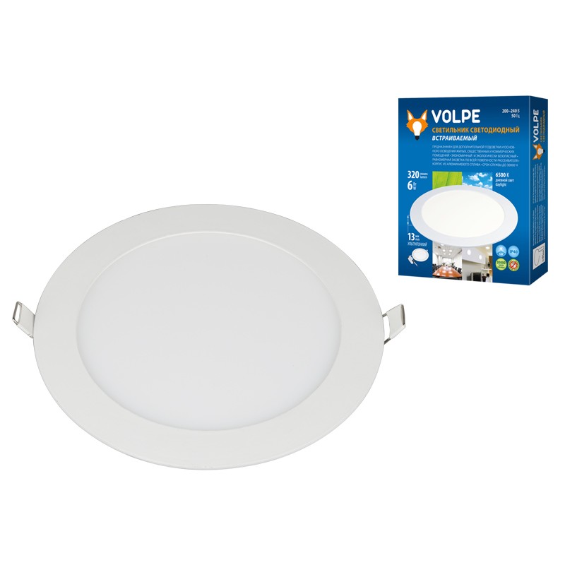 Светильник светодиодный встраиваемый Volpe ULP-Q203 R120-6W/WW White