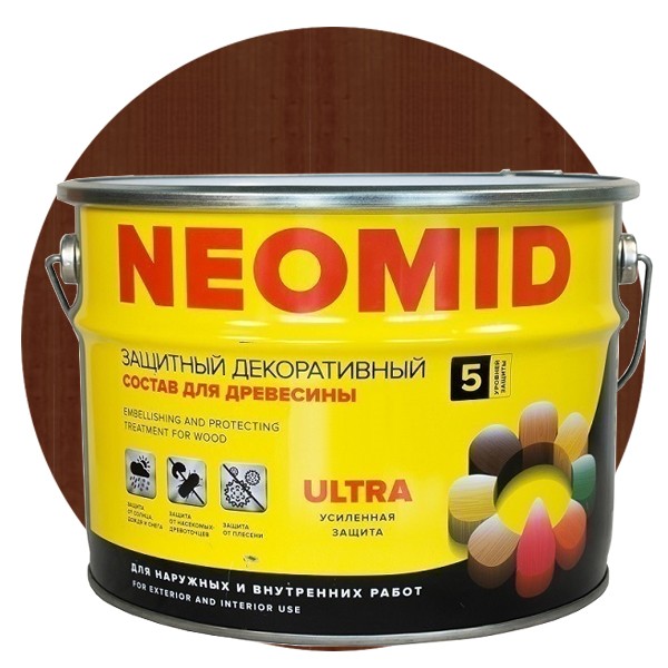 Пропитка для древесины Neomid Bio Color Ultra Тик 9 л
