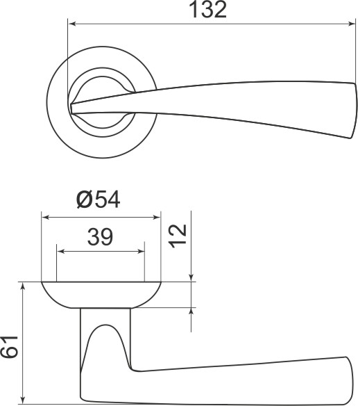 Ручка дверная Armadillo Columba LD80-1CP-8