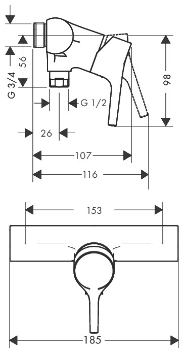 Смеситель для душа Hansgrohe Talis S 72601000