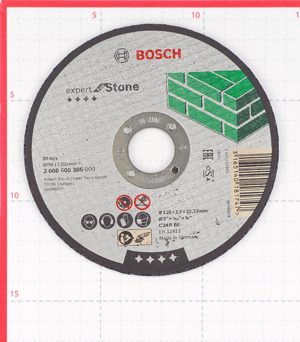 Круг отрезной по камню Bosch (02608600385) 125х22х2,5 мм
