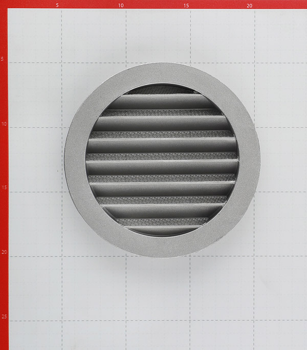 Вентиляционная решетка наружная круглая алюминиевая d150 мм c фланцем d125 мм