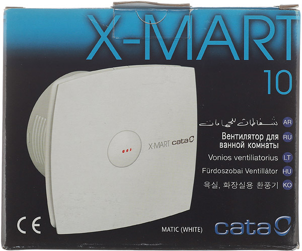 Вентилятор осевой d100 мм Cata X-Mart 10 Inox серебристый