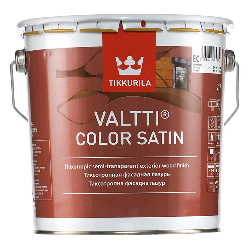 Антисептик для дерева Tikkurila Valtti Color Satin EC 2,7 л