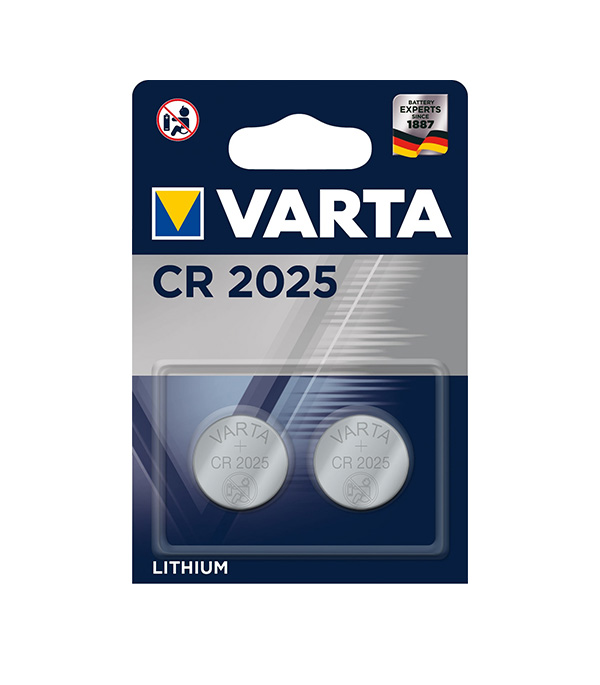 Батарейка VARTA CR2025 3 В 165 мАч (2 шт.)