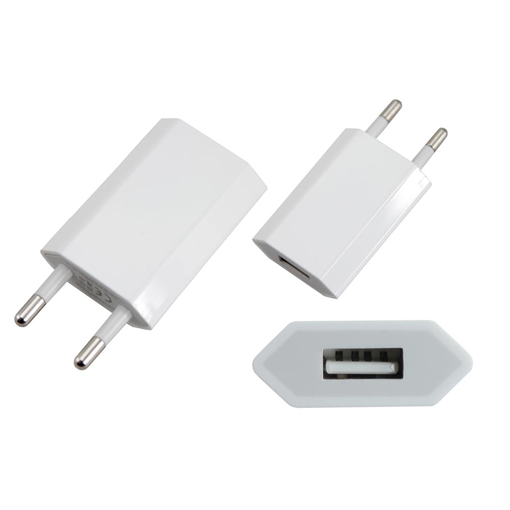 Сетевое зарядное устройство Rexant для iPhone/iPod USB 5В, 1000 mA белое