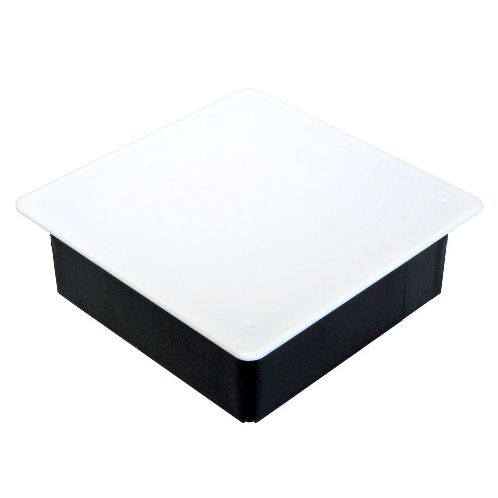Коробка распределительная Промрукав для скрытой проводки квадратная 100х100х45 мм 8 вводов черная IP30 с крышкой безгалогенная