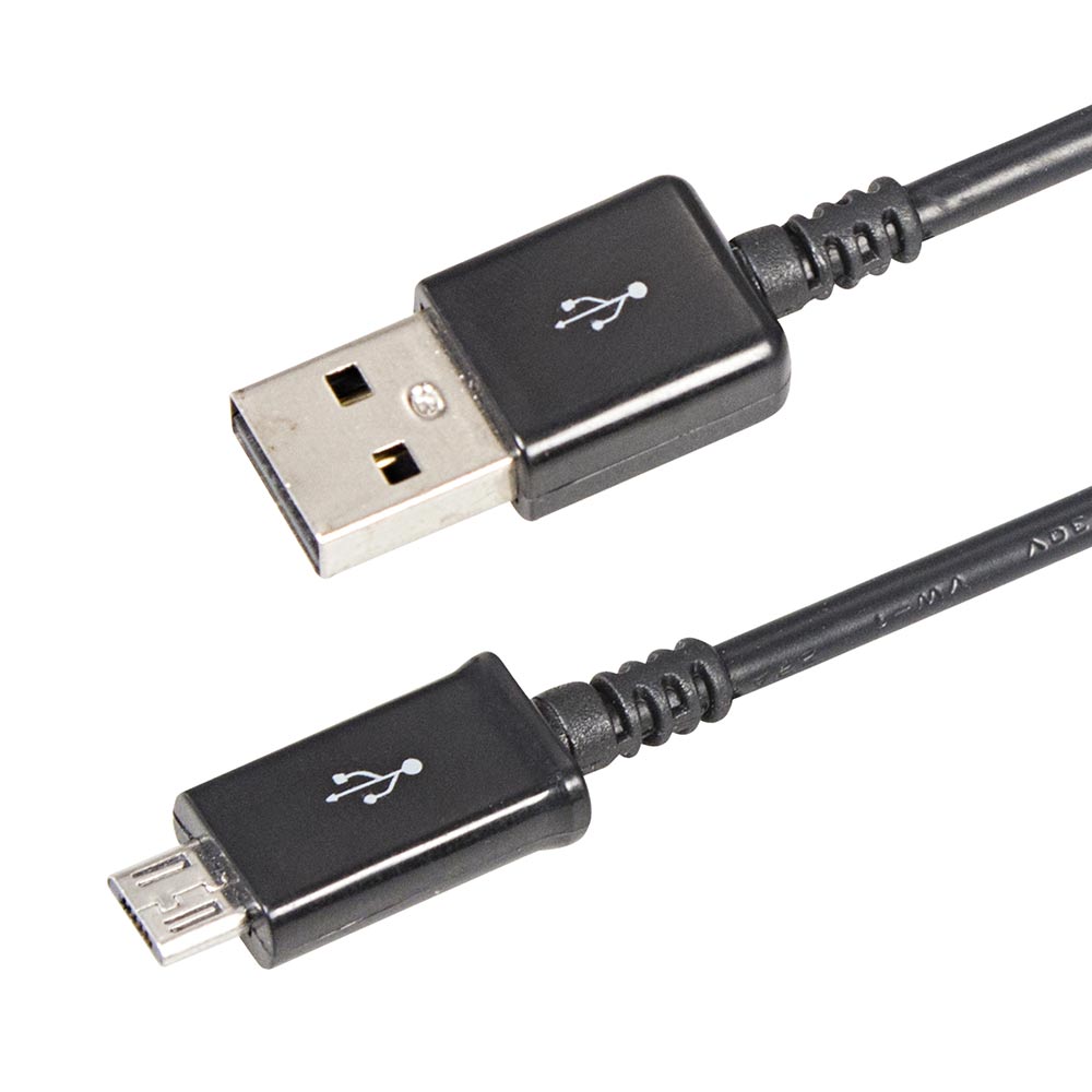 Кабель USB Rexant microUSB длинный штекер 1 м черный