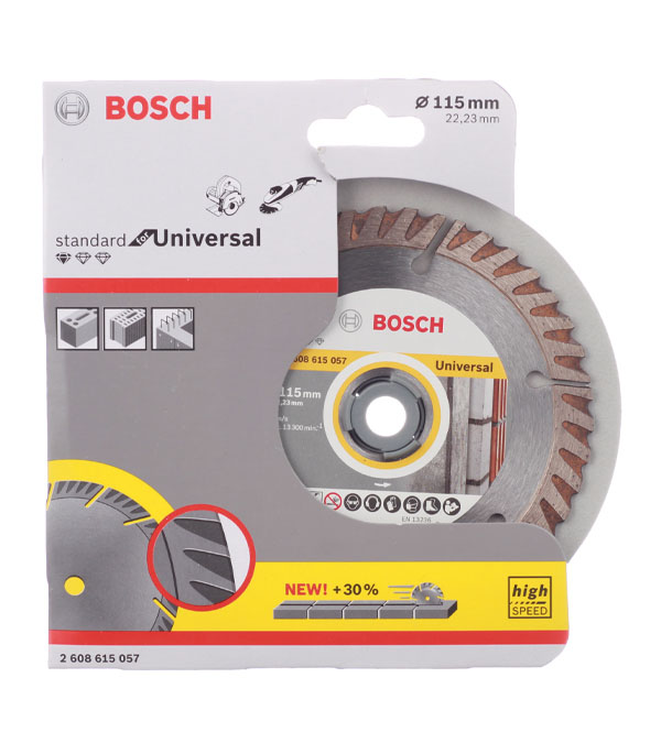 Диск алмазный универсальный Bosch (2608615057) 115x22,2x2 мм сегментный сухой рез