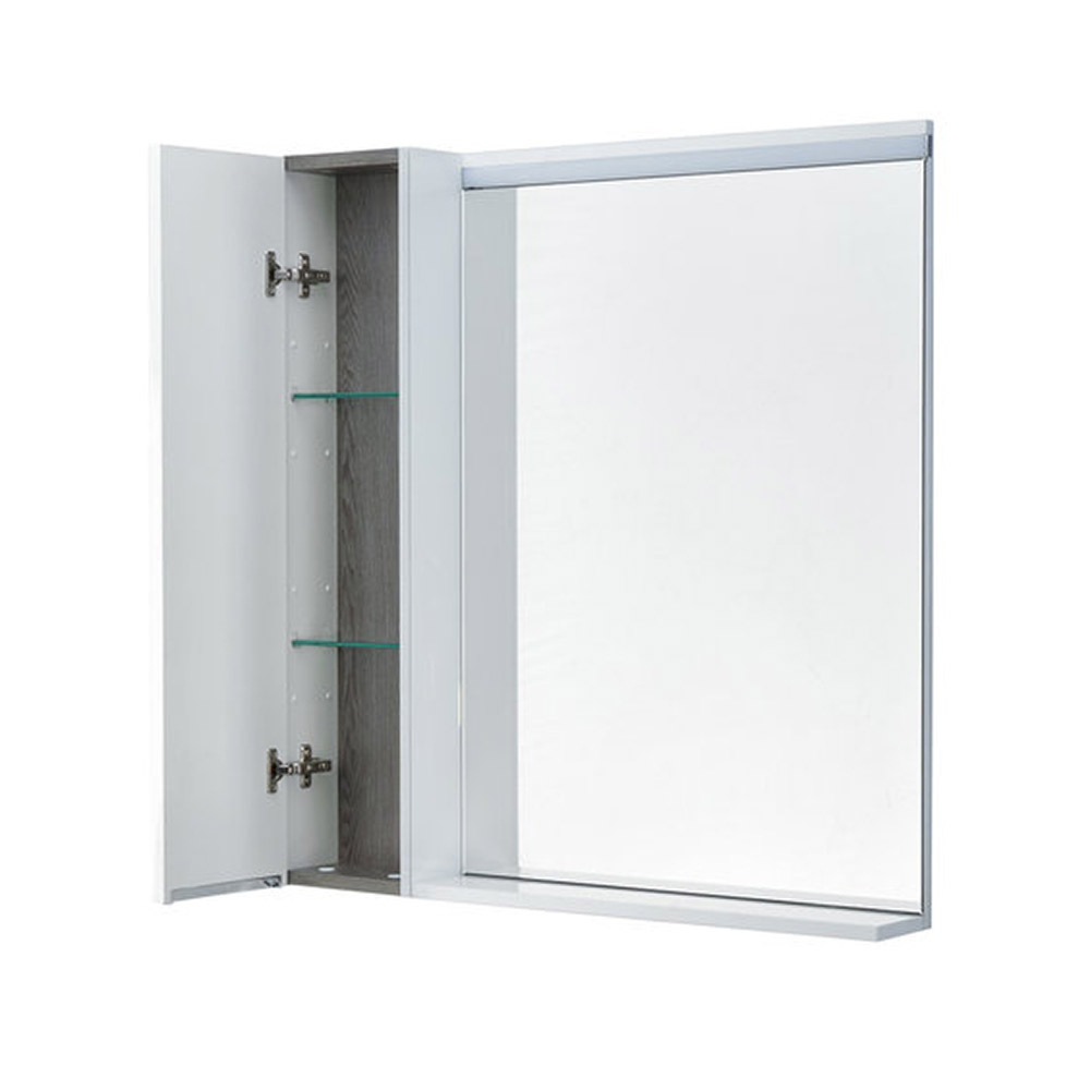 Зеркальный шкаф AQUATON Рене 800 мм Белый/Грецкий орех с подсветкой