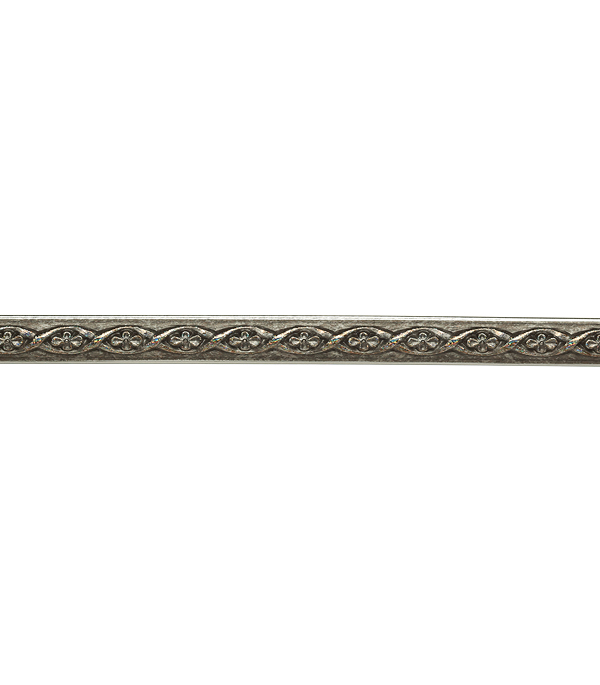 Плинтус (молдинг) из полистирола 15х8х2400 мм Decomaster серебристый металлик