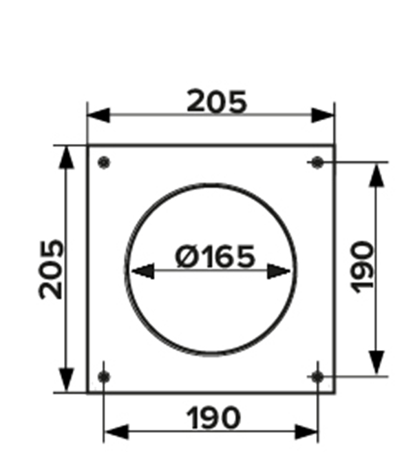Накладка настенная для круглых воздуховодов пластиковая d160 мм