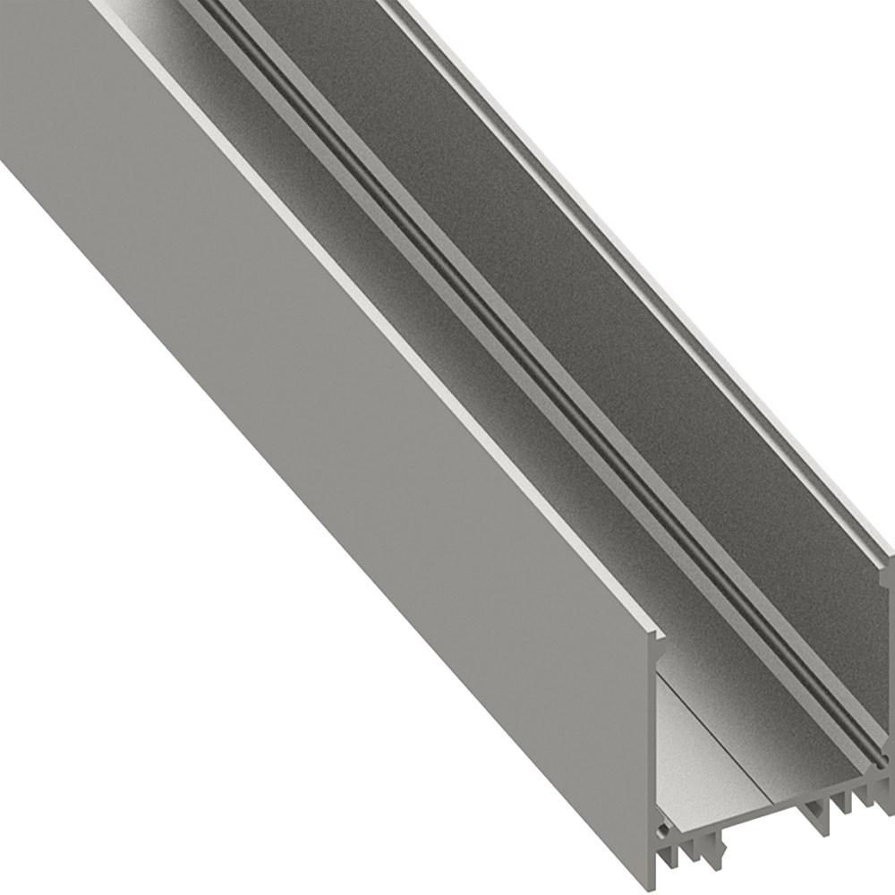 Профиль для светодиодной ленты OGM P8-23 2 м для скрытого монтажа анодированный алюминий комплект