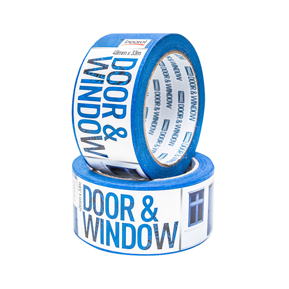 Лента малярная Beorol для защиты дверей и окон синяя 48 мм 33 м