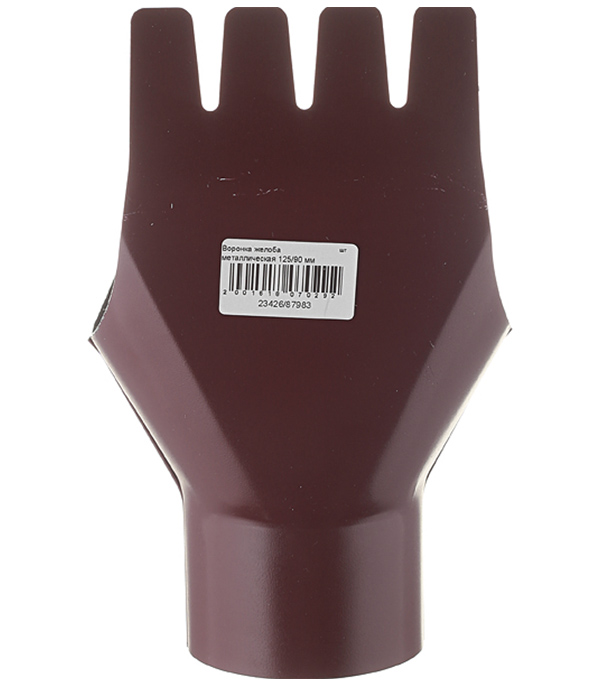 Воронка желоба Grand Line металлическая d125-90 мм красное вино RAL 3005