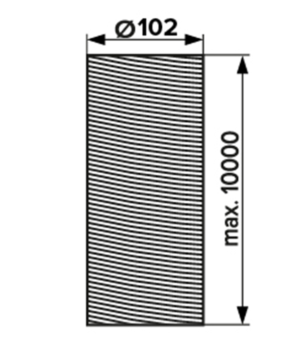 Воздуховод гибкий полимерный армированный Эра d102 мм х 10 м