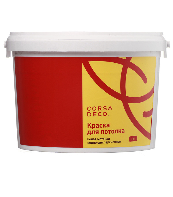 Краска водно-дисперсионная для потолка Corsa Deco белая 3 кг