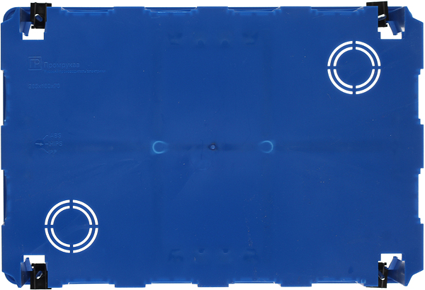 Коробка распределительная Промрукав для гипсокартона прямоугольная 250х165х68 мм 14 вводов синяя IP20 с крышкой безгалогенная