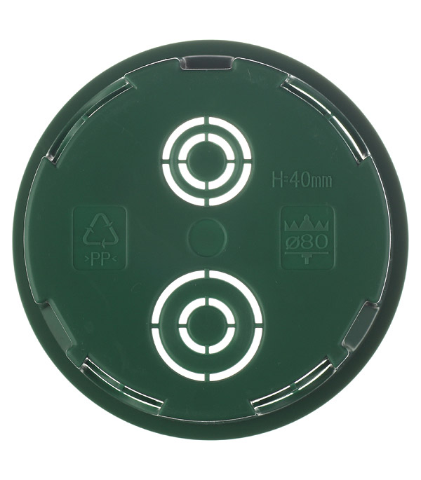 Коробка распределительная Schneider Electric для бетона круглая d68х40 мм 8 вводов зеленая IP30 с крышкой