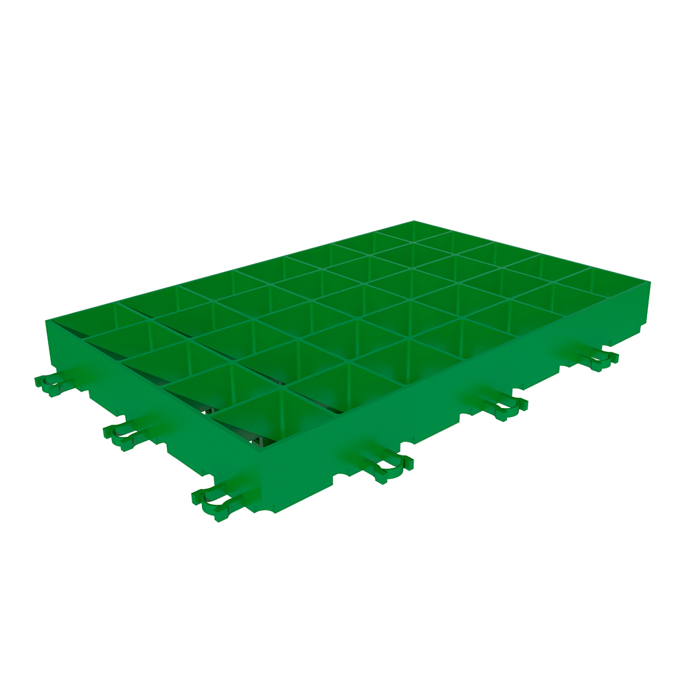 Газонная решетка Gidrolica Eco Super пластиковая зеленая D400 600х400х64 мм