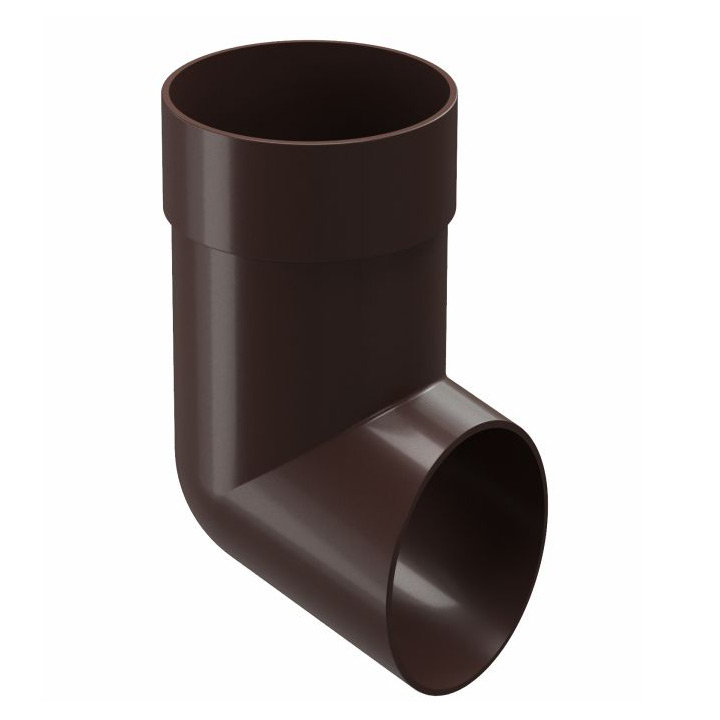 Колено стока Docke Premium пластиковый слив трубы d85 мм горький шоколад RAL 8019