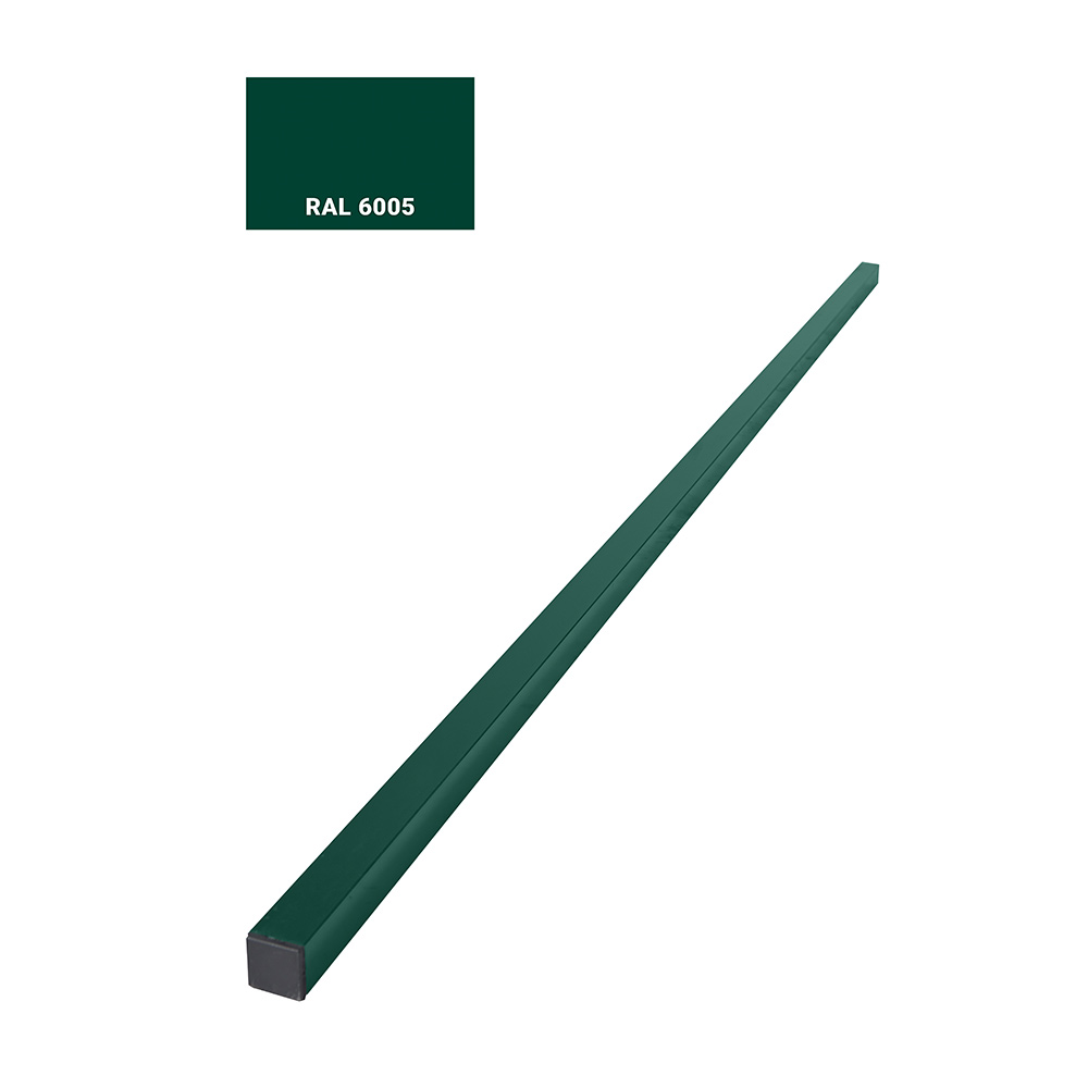 Столб для забора 60х60х2 мм 3 м зеленый RAL 6005