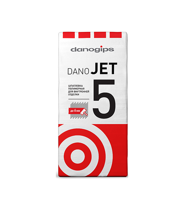 Шпаклевка полимерная Danogips Dano Jet 5 выравнивающая 25 кг